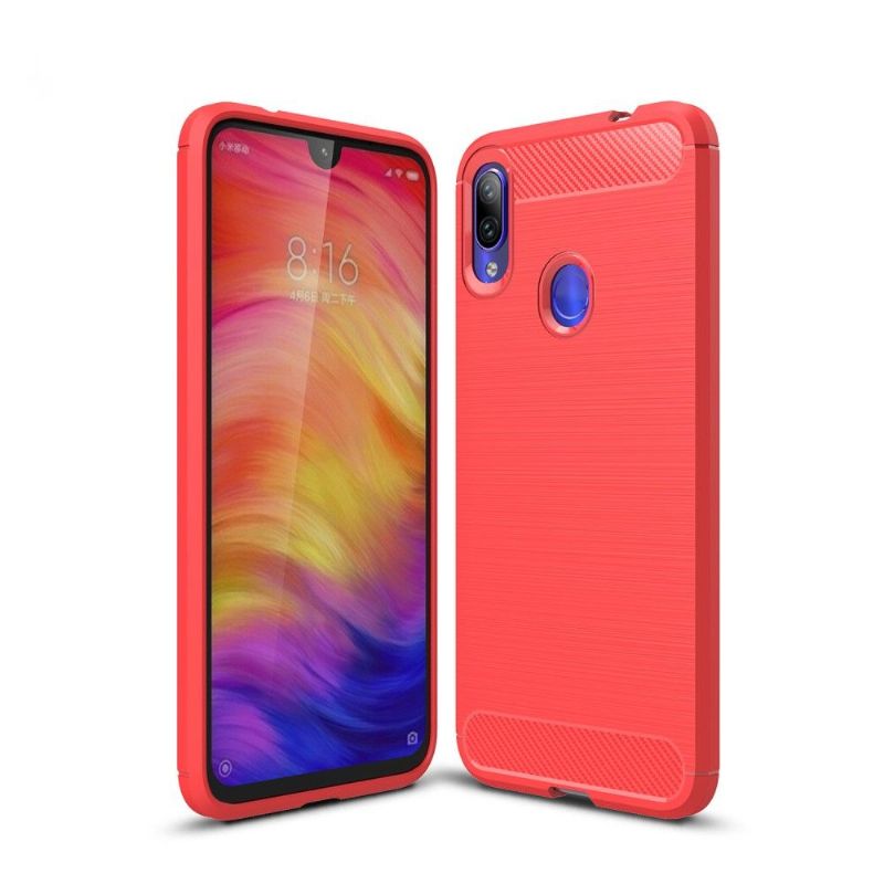 Xiaomi Redmi Note 7 - Coque gel brossé carbone