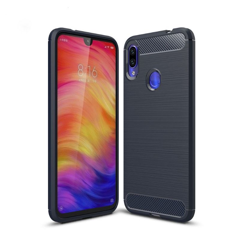 Xiaomi Redmi Note 7 - Coque gel brossé carbone