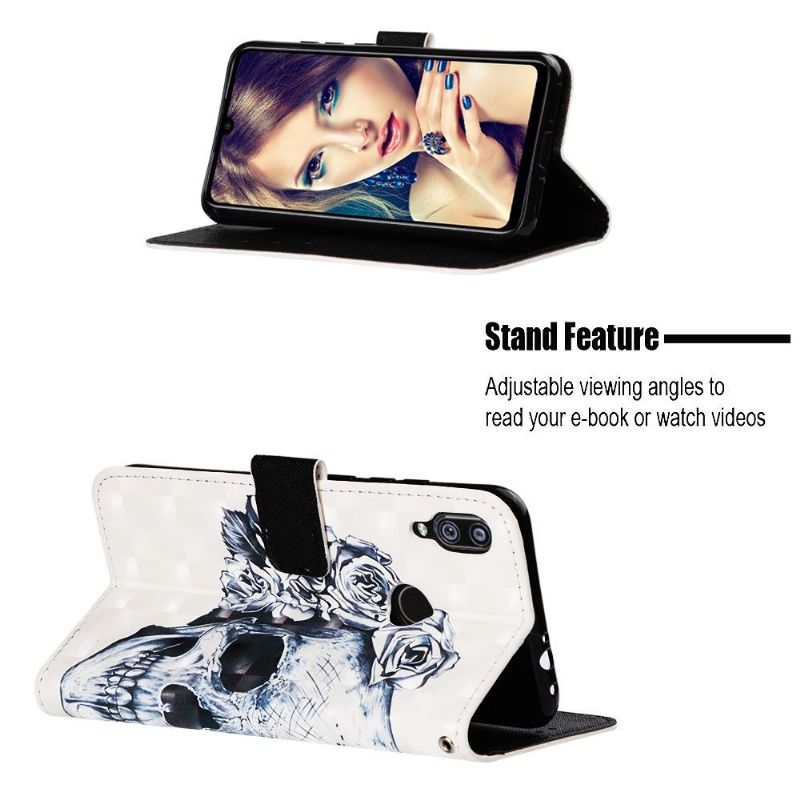 Xiaomi Redmi Note 7 - Housse skull flowers