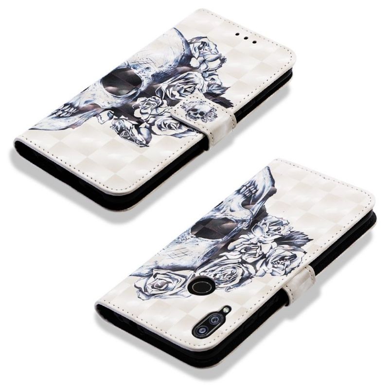 Xiaomi Redmi Note 7 - Housse skull flowers