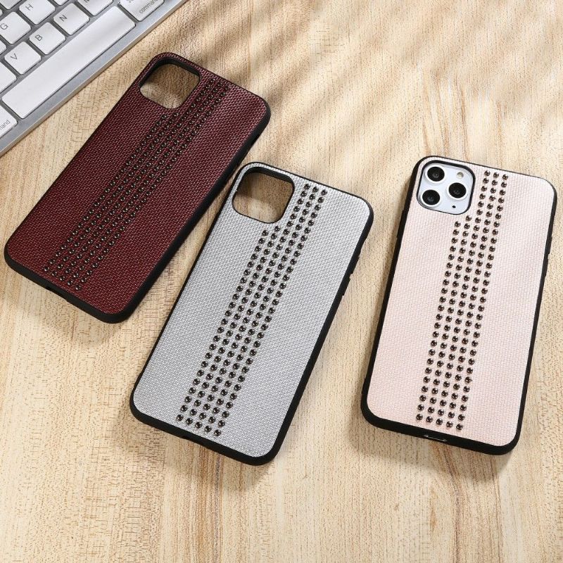 Coque iPhone 11 Pro Max Effet Cuir Rivets