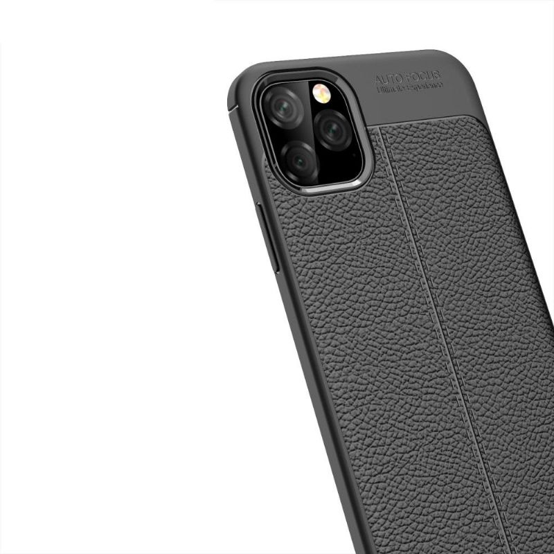 iPhone 11 Pro Max - Coque gel finition simili cuir
