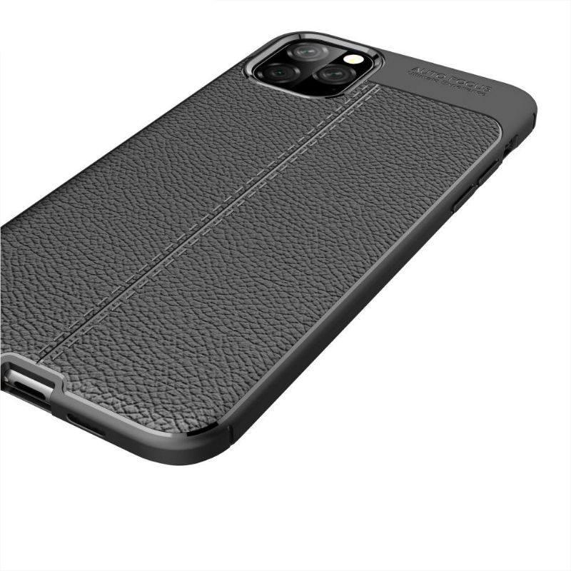 iPhone 11 Pro Max - Coque gel finition simili cuir