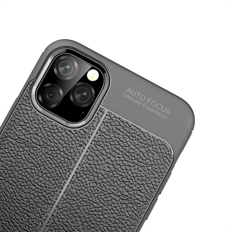 iPhone 11 Pro Max - Coque gel finition simili cuir