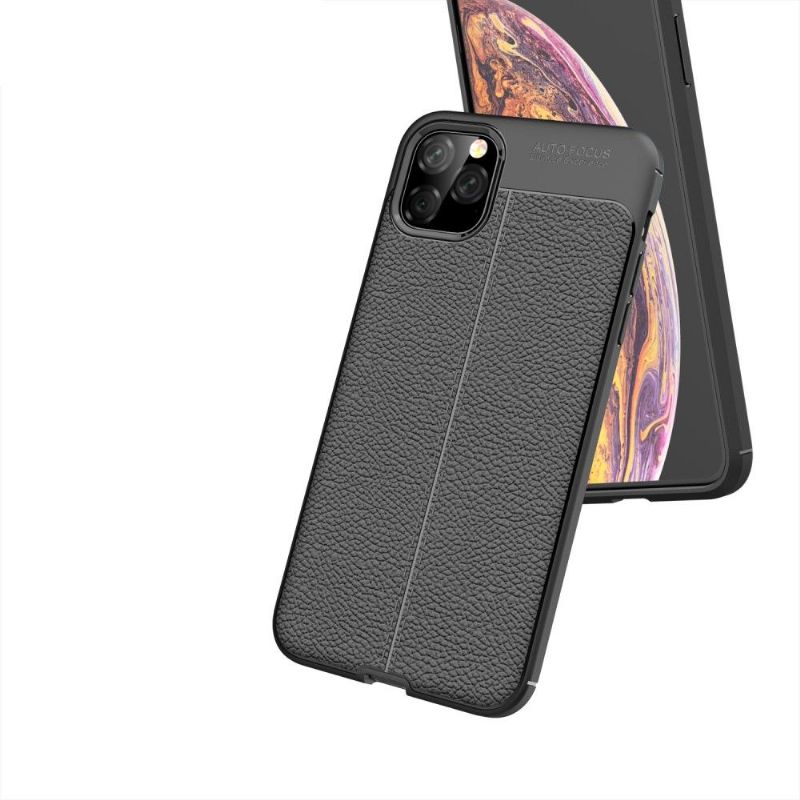 iPhone 11 Pro Max - Coque gel finition simili cuir