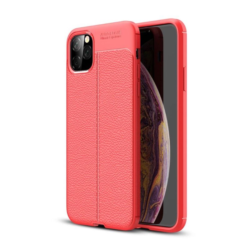 iPhone 11 Pro Max - Coque gel finition simili cuir