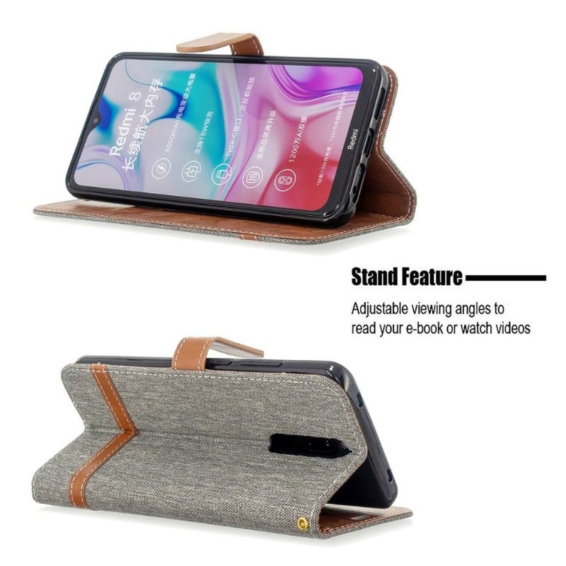 Xiaomi Redmi 8 - Housse revêtement tissu porte cartes