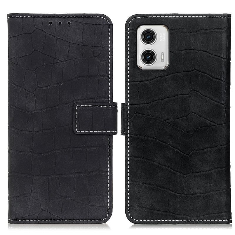 Housse Moto G73 5G Crocodile