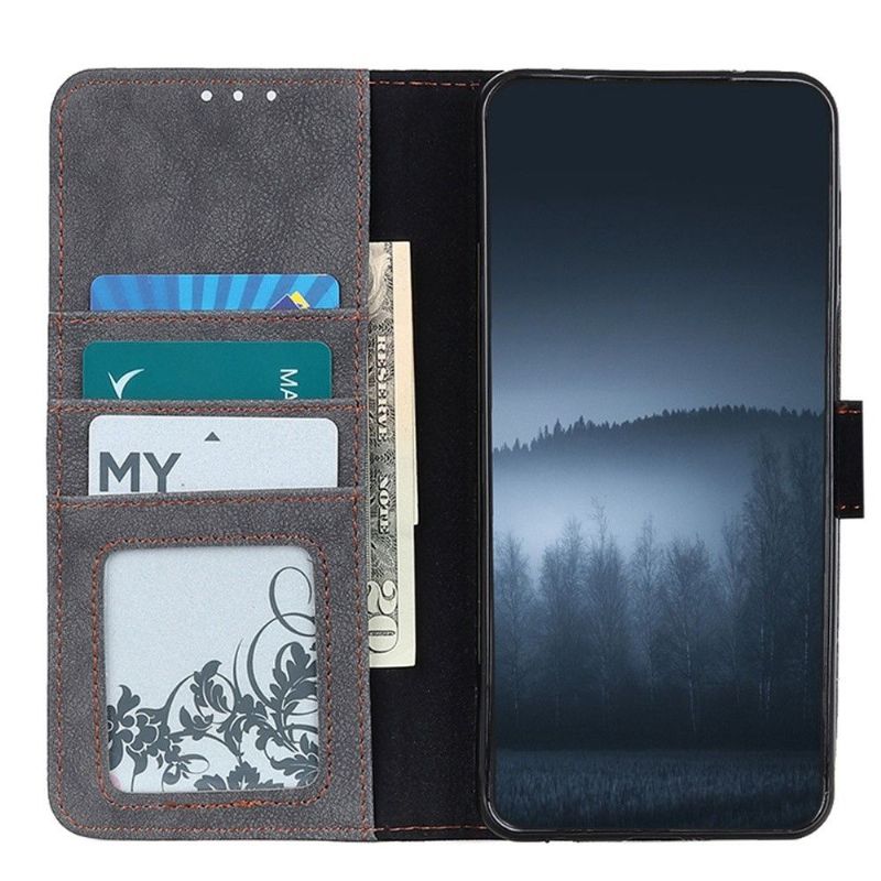 Housse Samsung Galaxy M13 effet cuir rétro KHAZNEH
