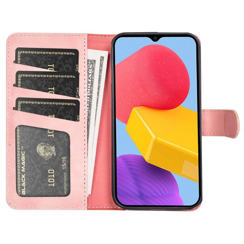 Housse Samsung Galaxy M13 Stand Folio Bicolore