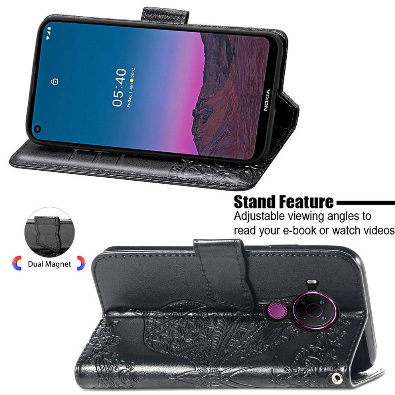Housse Nokia 5.4 Papillon Relief