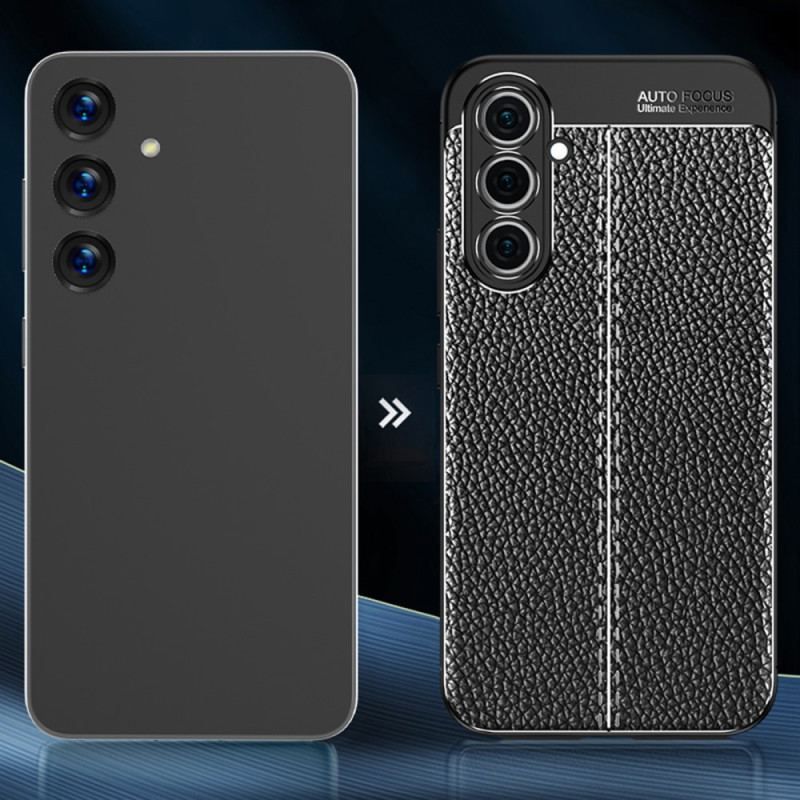 Coque Samsung Galaxy A54 5G Effet Cuir Litchi Double Line