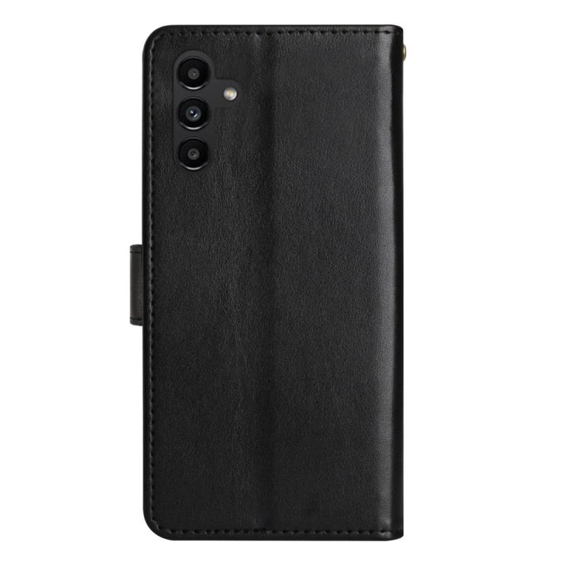 Housse Samsung Galaxy A54 5G Fleurs et Papillons à Lanière
