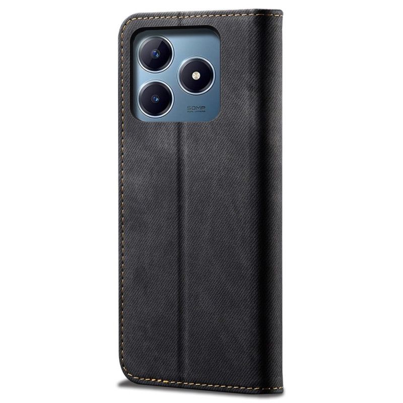 Flip Cover Realme Note 60X / C63 / C61 Tissu Jeans