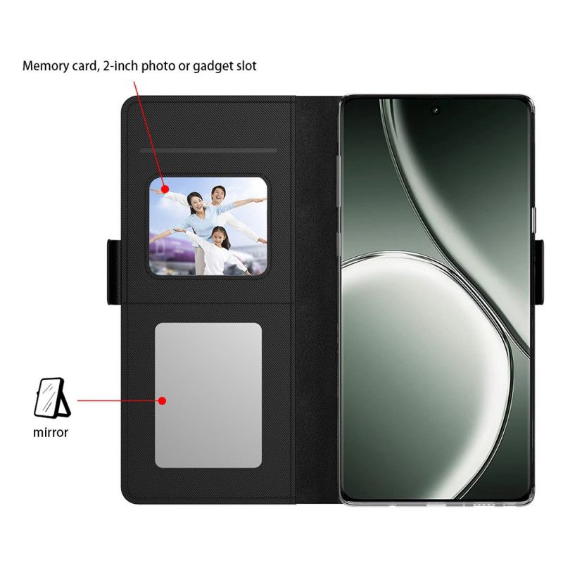 Housse Realme Note 60X / C63 / C61 Miroir et Porte-Cartes