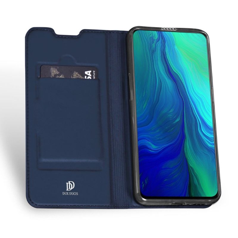 OPPO Reno 10x Zoom - Housse business imitation cuir - Bleu marine