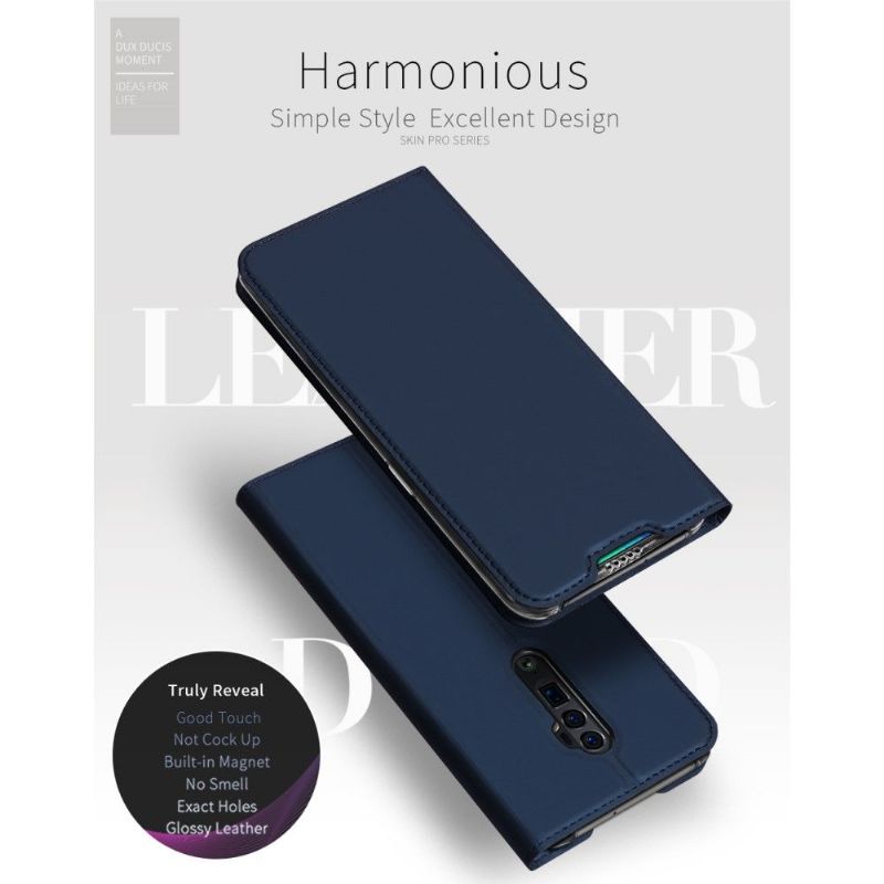 OPPO Reno 10x Zoom - Housse business imitation cuir - Bleu marine