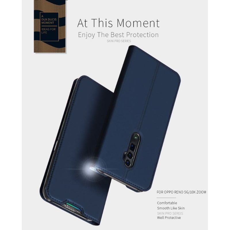 OPPO Reno 10x Zoom - Housse business imitation cuir - Bleu marine