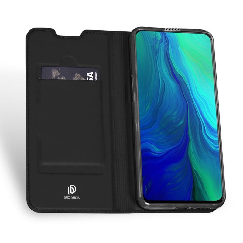 OPPO Reno 10x Zoom - Housse business imitation cuir - Noir