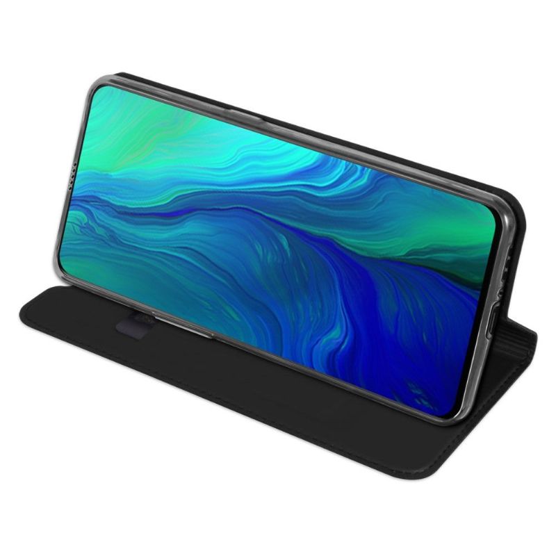 OPPO Reno 10x Zoom - Housse business imitation cuir - Noir