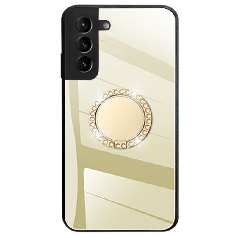Coque Samsung Galaxy S22 Plus 5G effet miroir avec anneau