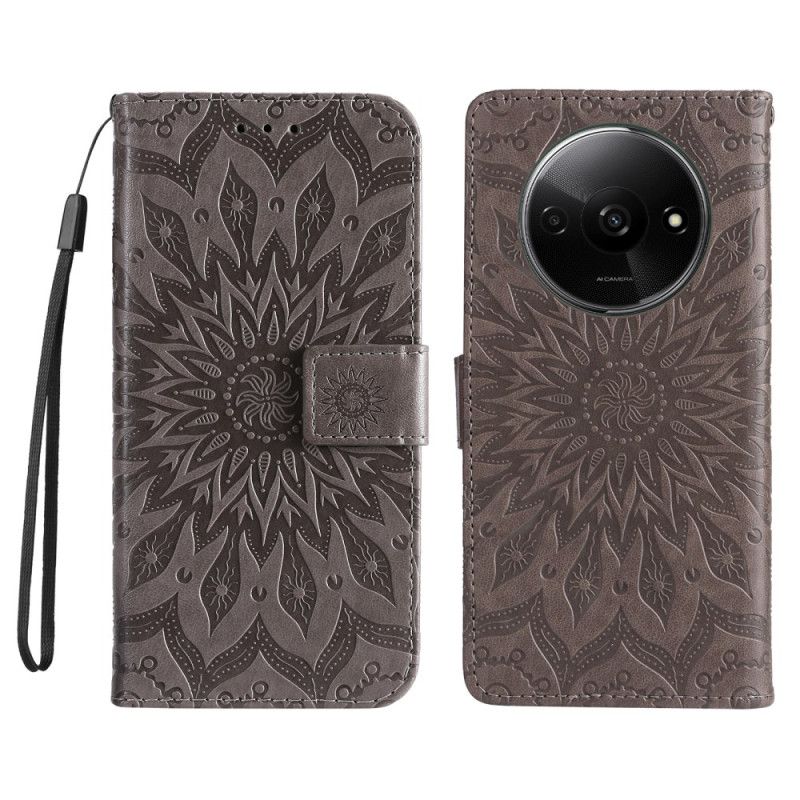 Housse Xiaomi Redmi A3 / Poco C61 Mandala Solaire à Lanière