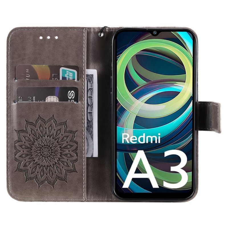Housse Xiaomi Redmi A3 / Poco C61 Mandala Solaire à Lanière