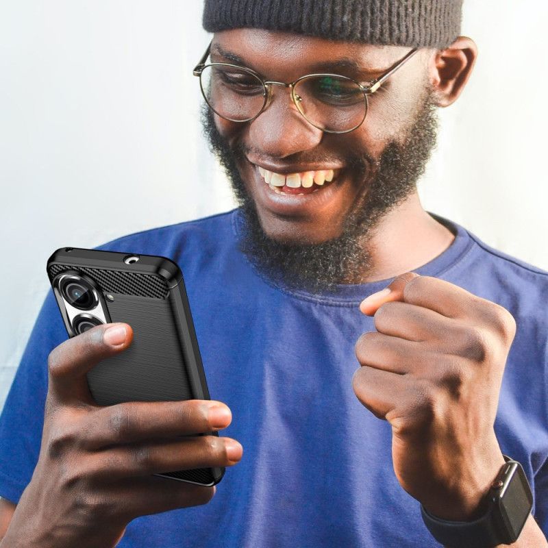 Coque Asus Zenfone 10 Fibre Carbone Brossée