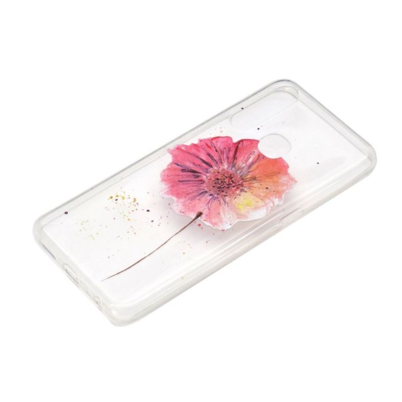 Huawei P40 Lite E - Coque transparente fleur