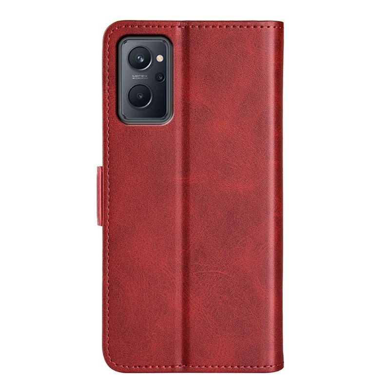Étui Realme 9i portefeuille revêtement simili cuir mat