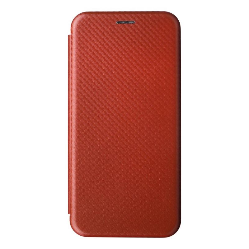 Housse Realme 9i simili cuir fibre de carbone