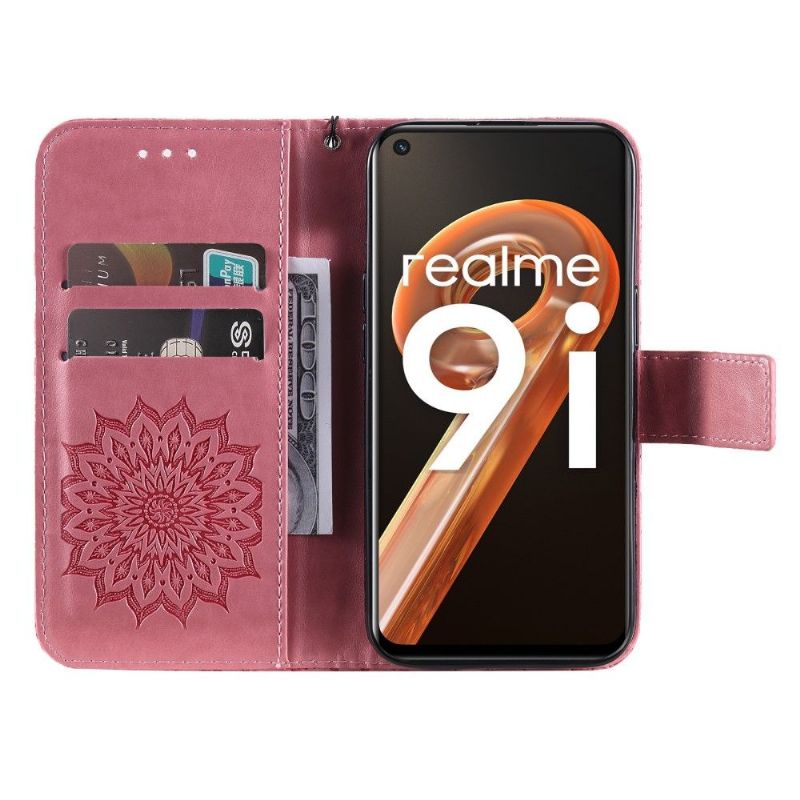 Housse Realme 9i Sunflower à lanière