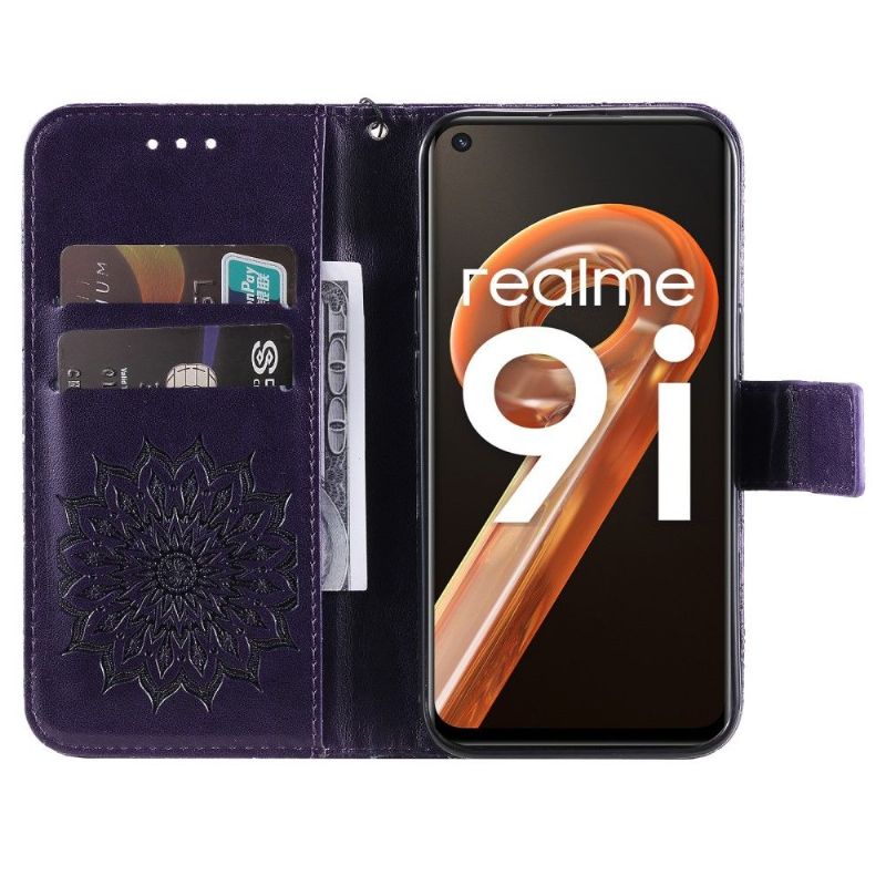 Housse Realme 9i Sunflower à lanière