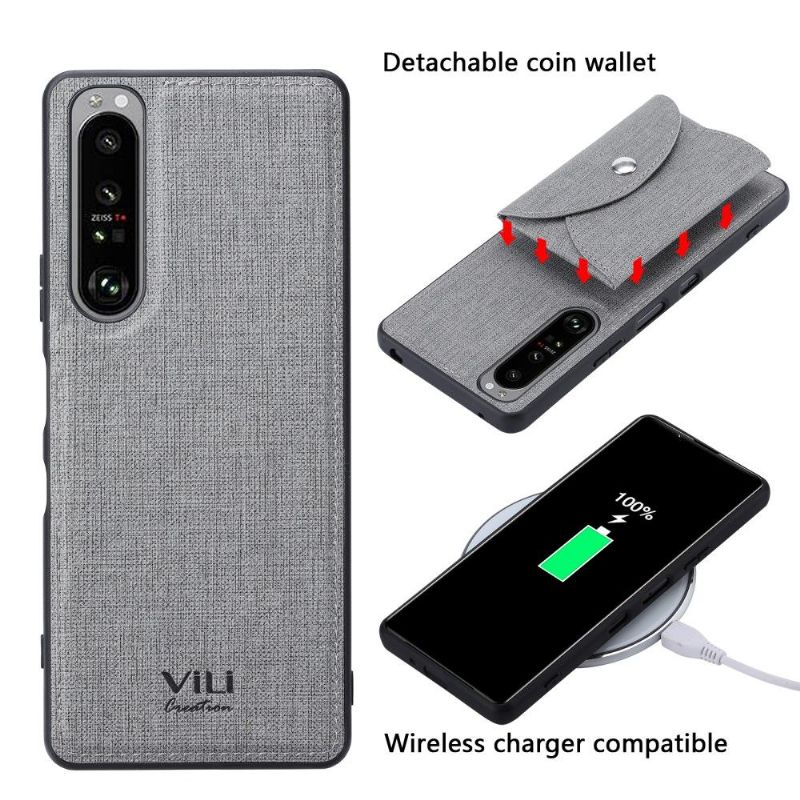 Coque Sony Xperia 1 III VILI croisillons Porte Cartes Magnétique