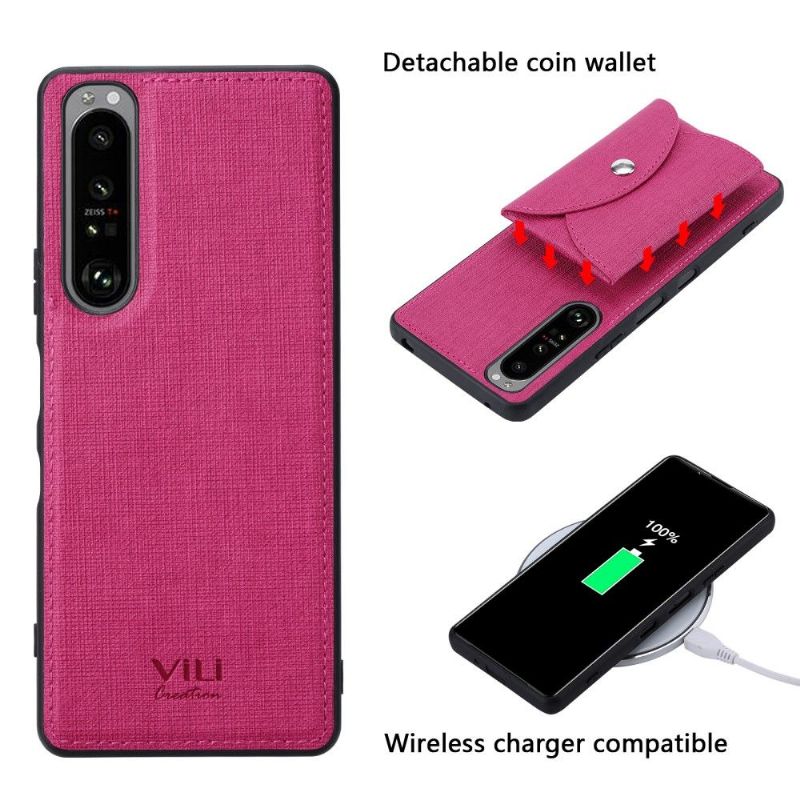 Coque Sony Xperia 1 III VILI croisillons Porte Cartes Magnétique