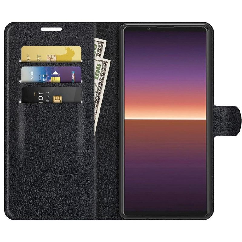 Housse Sony Xperia 1 III portefeuille style cuir