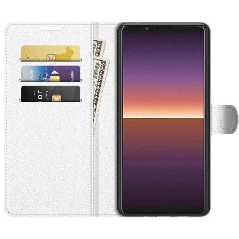 Housse Sony Xperia 1 III portefeuille style cuir