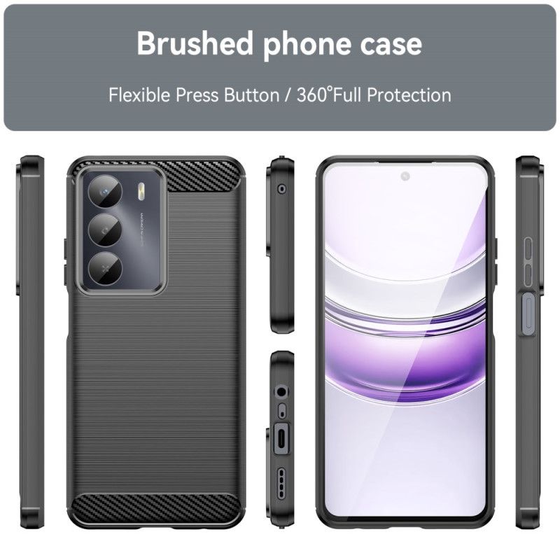 Coque Realme 14X 5G Fibre Carbone Brossée