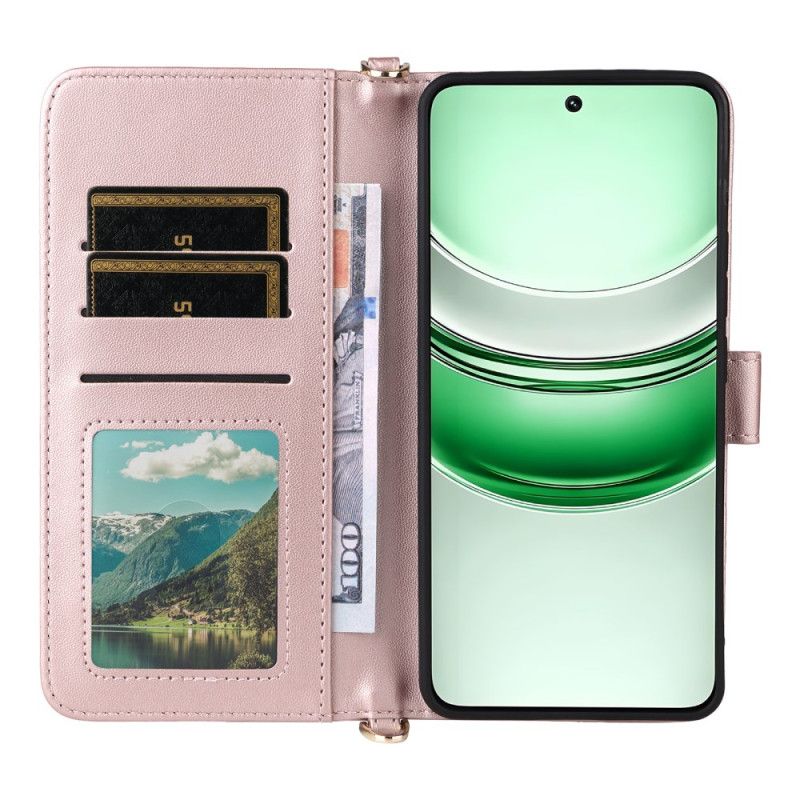 Housse Realme 14X 5G Matelassée avec Lanière et Bandoulière