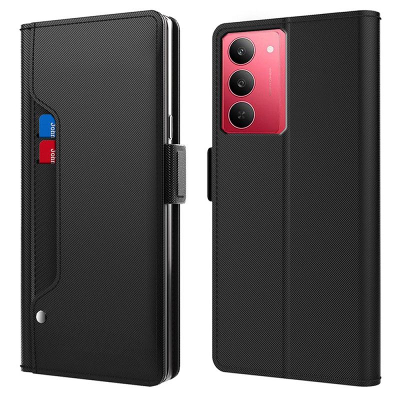 Housse Realme 14X 5G Miroir et Porte-Cartes Amovible