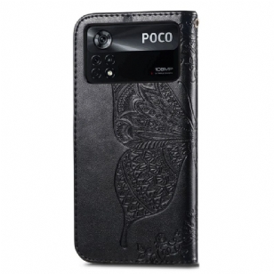 Housse Xiaomi Poco X4 Pro 5G Papillon Relief