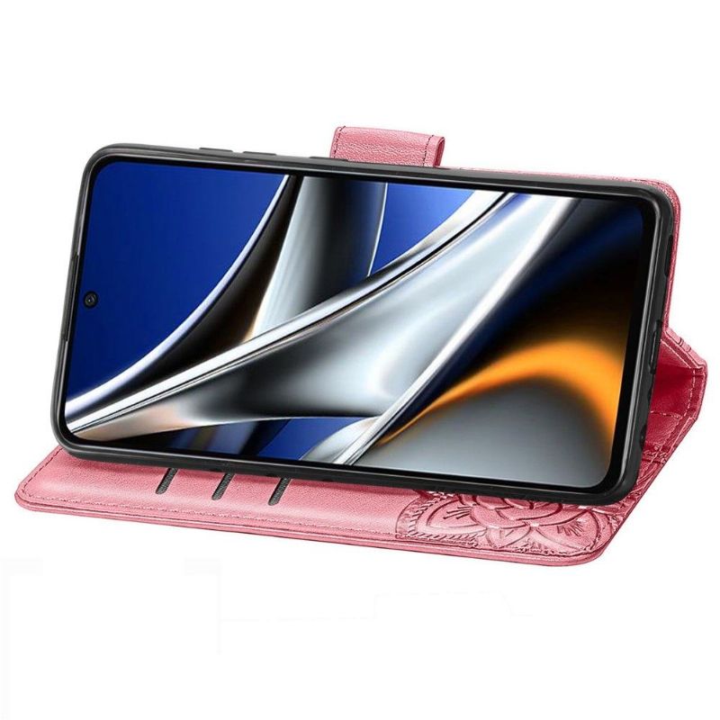 Housse Xiaomi Poco X4 Pro 5G Papillon Relief