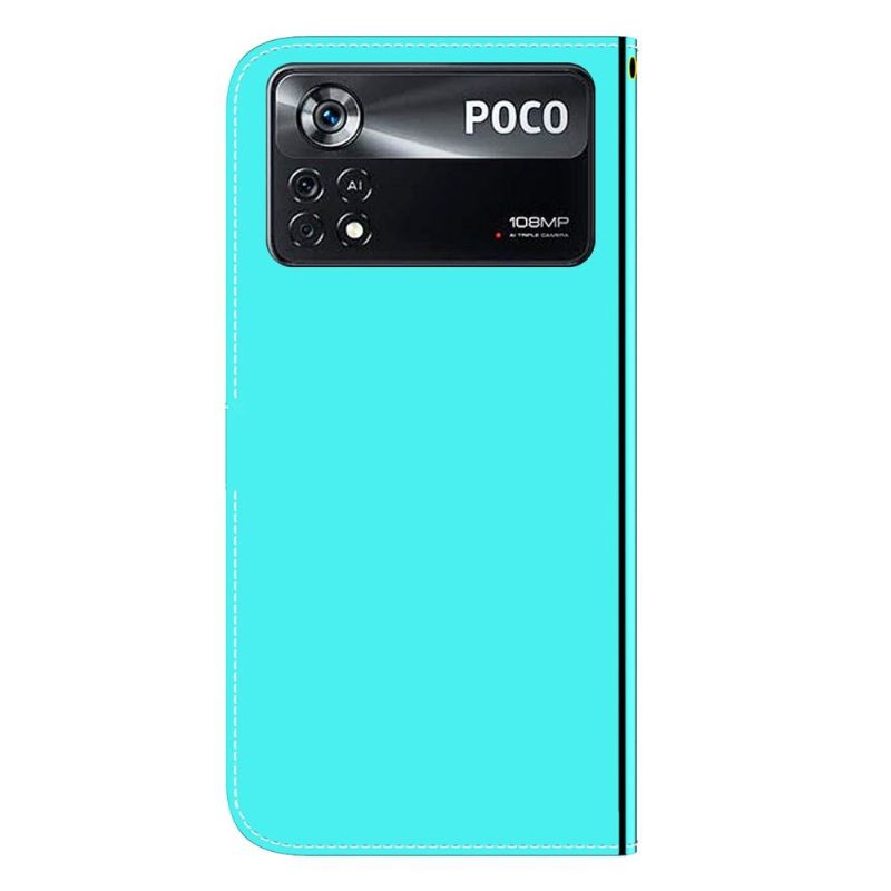 Housse Xiaomi Poco X4 Pro 5G simili cuir effet miroir