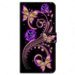 Housse Google Pixel 9 / Pixel 9 Pro Fleurs Violettes et Papillons