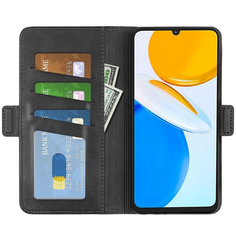 Étui Honor X7 portefeuille revêtement simili cuir mat
