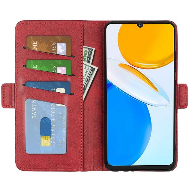 Étui Honor X7 portefeuille revêtement simili cuir mat