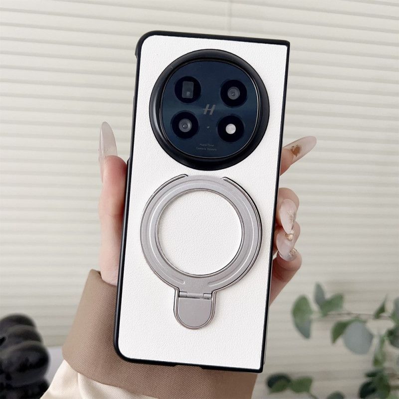 Coque Oppo Find N5 5G Simili Cuir Anneau-Support