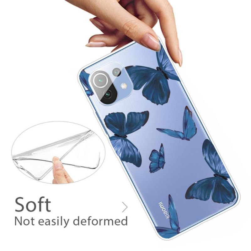 Coque Xiaomi Mi 11 Papillons Bleus