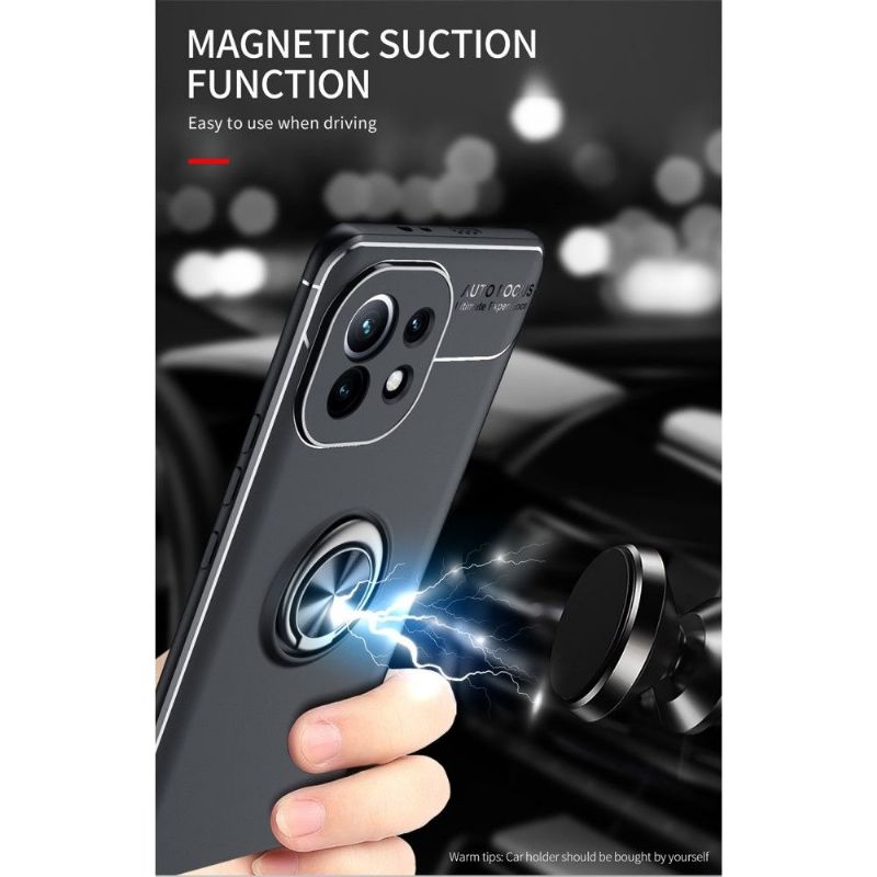 Coque Xiaomi Mi 11 silicone avec support rotatif