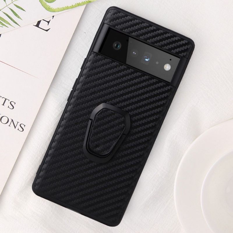 Coque Google Pixel 6 fibre de carbone fonction support